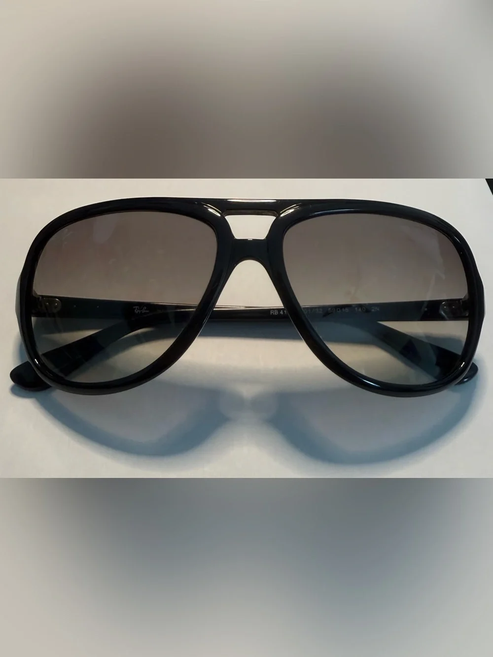 Ray-Ban RB4162 Turbo Aviator Black Gray Gradient Sunglasses 59mm